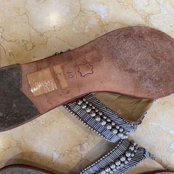 Barney’s NY metallic thong sandal - Picture 4 of 8